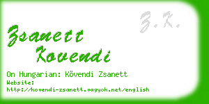 zsanett kovendi business card